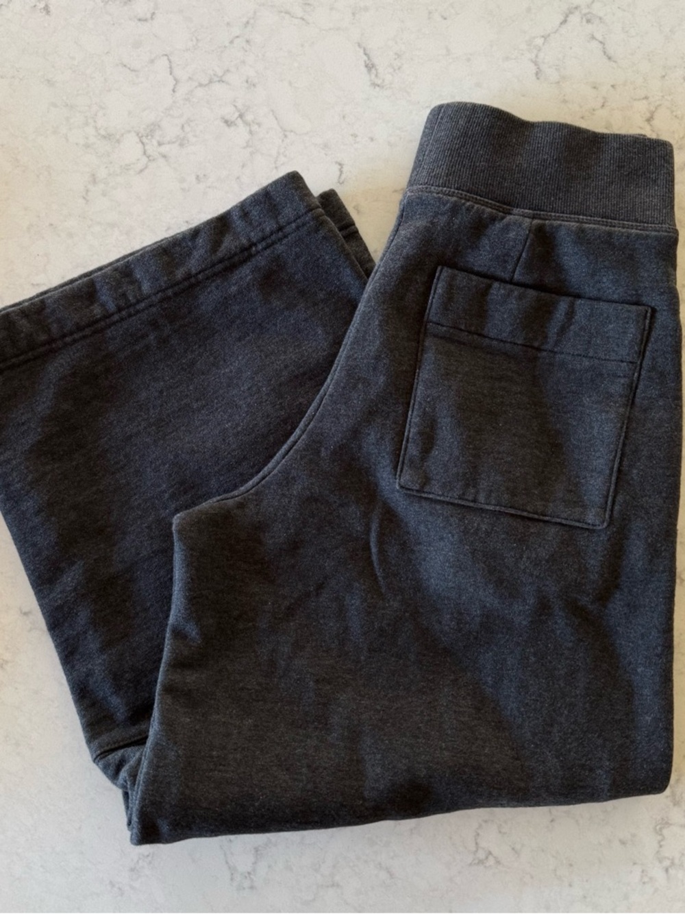 COS Cotton Wide-Leg Barrel Joggers XS Charcoal Grey - Picture 3 of 9